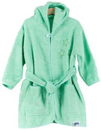 KIKKO XKKO Organic Baby Bathrobe, organic cotton, terry - Mint Stars, 12 - 24 m - Bathrobe