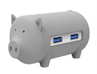 ORICO Piggy 3 x USB 3.0 Hub + SD Card Reader - grau - USB Hub