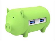 ORICO Piggy 3 x USB 3.0 Hub + SD-Kartenleser - grün - USB Hub