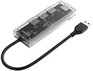 Orico USB-A Hub 4xUSB 3.0 Transparent thin - USB Hub