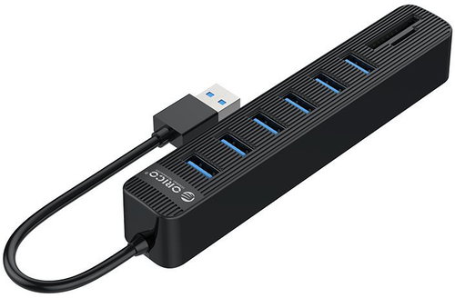 ORICO TWU3-6AST + SD 15cm Black - USB Hub - Main image