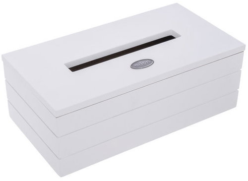 ORION Doboz papírzsebkendőkhöz, fehér, fa - Zsebkendő tartó - Fő fotó