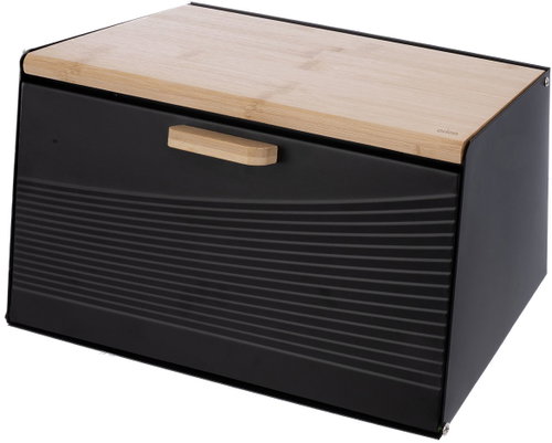 ORION Chlebovka plech/bambus 35,5 × 21,5 × 21 cm Black Main image ORION Chlebovka plech/bambus 35,5 × 21,5 × 21 cm Black - Breadbox - Main image