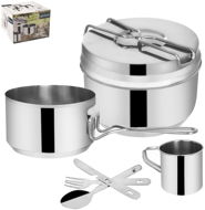 Orion Camping Stainless-steel Dining Set, 7pcs - Dish Set