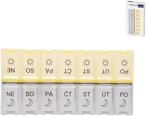 ORION Weekly medication organiser 2 sections CZ UH - Pill Dispenser - Main image
