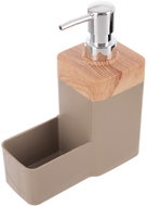 ORION BEIGE Wooden Detergent dispenser with organizer 0,38 l brown UH - Soap Dispenser