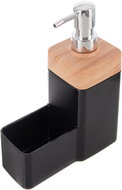ORION BLACK Wooden Detergent dispenser with organizer 0,38 l black UH - Soap Dispenser
