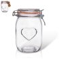 Container Glass Jar Patent BELA Heart 1l - Dóza
