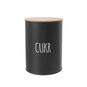 ORION Dóza plech/bambus pr. 11 cm Cukr BLACK - Dóza