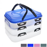 ORION Box UH Picknick 3 Etagen mit Griffen Mix - Lunchbox