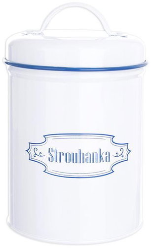 BLUE LINE STROUHANKA (Bread Crumbs) Round Metal Box with a Diameter of 11cm - Storage Jar - Main image
