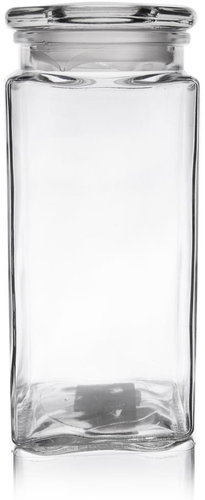 Glass Jar with Lid 1.8l Square - Storage Jar - Main image