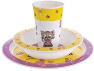 ORION Sada jídelní UH dětská KOCOUŘI kulatá 3 ks  - Children's Dining Set