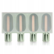 ORION Forma s víkem na nanuky × 4 + Dřevěné tyčky zelená silikon/PP - Ice Pop Mould