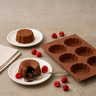 ORION Forma na košíčky 6 hnědá silikon - Pečicí forma