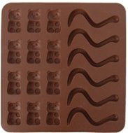 ORION Silicone Form Teddy Bears and Earthworms, BROWN - Mould