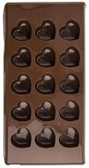 Silikonform für Schokolade HERZEN 15 - BRAUN - Form