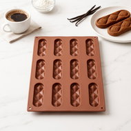 ORION Forma na tyčinky 12 hnědá silikon - Pečicí forma