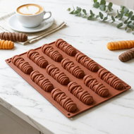 ORION Forma na tyčinky kulaté 12 hnědá silikon - Pečicí forma