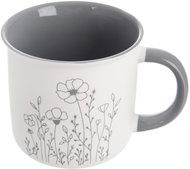 ORION Mug FLOWER 0,4 l grey, porcelain - Mug