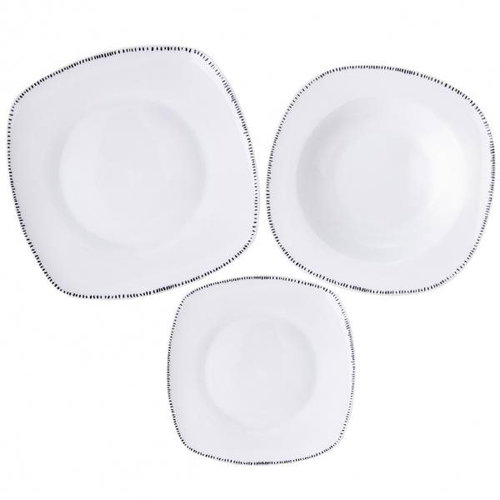Orion Dining Set 18 pcs Square Dots - Dish Set - Main image