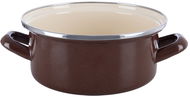 ORION BROWN Emaille-Kasserolle Lem 1,6 l - Großer Kochtopf