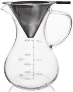 Teekanne mit Messskala - Glas/Edelstahl - 0,75 Liter - Filterkaffeemaschine