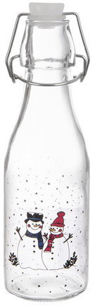 ORION Bottle clip closure SNĚHULÁK 0,29 l glass/metal - Liquor Bottle - Main image