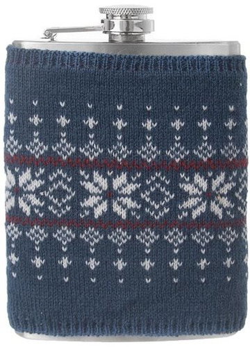 Flachmann Edelstahl 0,24 l + WEIHNACHTSPULLOVER - Trinkflasche - Hauptbild