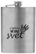 Stainless-steel Pocket Flask I ENJOY THE WORLD WITH YOU 0.24l - Drinking Bottle