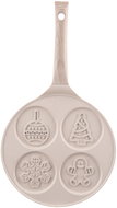 ORION Pánev Crema volská oka/lívance průměr 26,5 cm 4 sekce vánoční - Pancake Pan