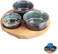 ORION Miska keramická + Servírovací tác akácie set mix - Small Bowl