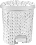 ORION UH Waste Bin with Pedal RATAN 11.5l WHITE - Rubbish Bin