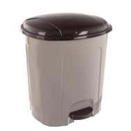 Orion Abfalleimer mit Pedal Kunststoff 11,5 l kaffeebraun - Mülleimer