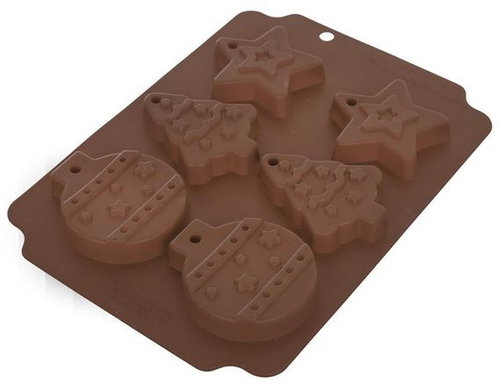 Silicone Mould CHRISTMAS 6 Brown - Baking Mould - Main image