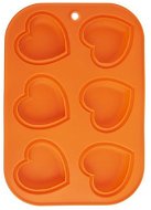 Silicone Baking Mould MUFFIN HEARTS 6 Orange - Baking Mould