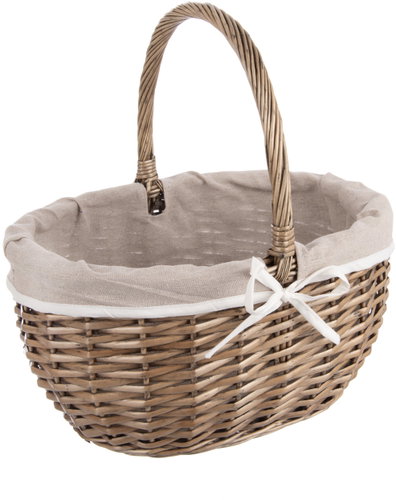 ORION Wicker/cotton + PES picnic basket large - Picnic Basket - Main image