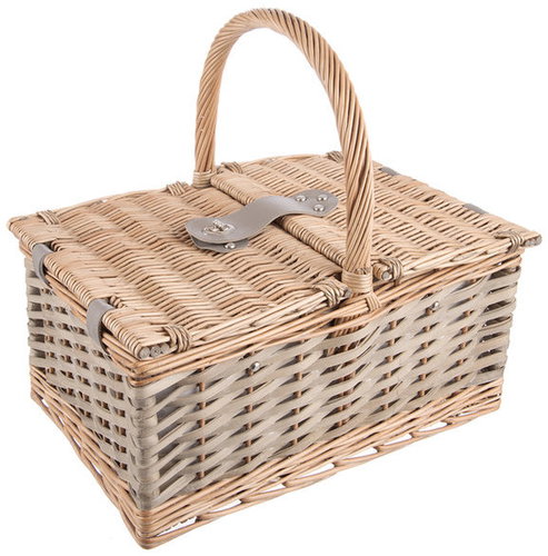 ORION Picknickkorb aus Weide/Baumwolle mit Deckel - Picknickkorb - Hauptbild