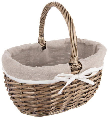 ORION Wicker/cotton + PES picnic basket small - Picnic Basket - Main image