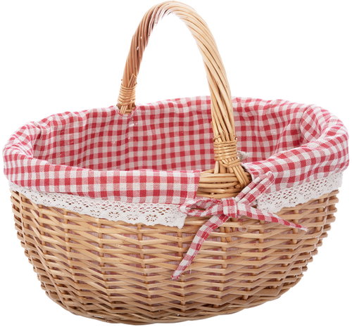 ORION Picnic Basket CHECKER Wicker/Cotton + PES - Picnic Basket - Main image