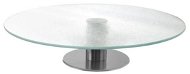 Orion Servierplatte aus Glas/Edelstahl für Kuchen - drehbar - Ø 30 cm - Tablett