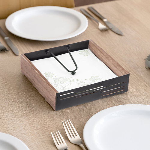 ORION poháralátét, 4 darab fa + állvány LINE 10 × 10 cm - Poháralátét - Fő fotó