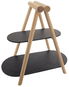 Tablett Orion Etagere Schiefer/Holz - 2 Etagen - Podnos