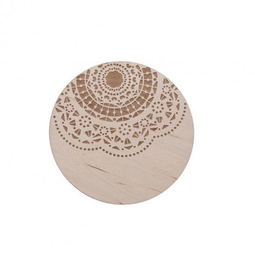 Orion Coaster Wood MANDALA 12cm 1 piece - Coaster - Main image