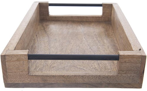 ORION MANGO Tablett 30,5 × 20,5 cm Holz/Metall - Tablett - Hauptbild