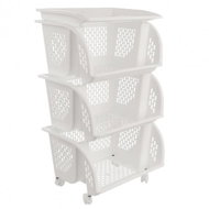 ORION Rack UH 3 Shelves on Wheels CHICO WHITE - Shelving Unit