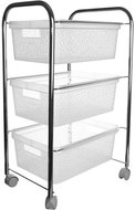 Orion  UH/Chrome Shelf, 3 Storeys on Wheels - Shelving Unit