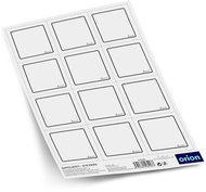 ORION Stickers for jars WHITELINE square blank 12 - Stickers