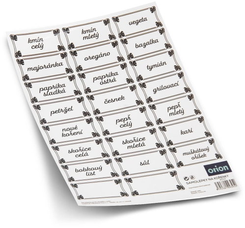Orion Stickers for Spices Rectangle CZ 23 - Stickers - Main image