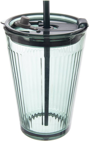 ORION VERDE Glas mit Deckel und Strohhalm 0,46 l 1 Stck Kunststoff - Glas - Hauptbild